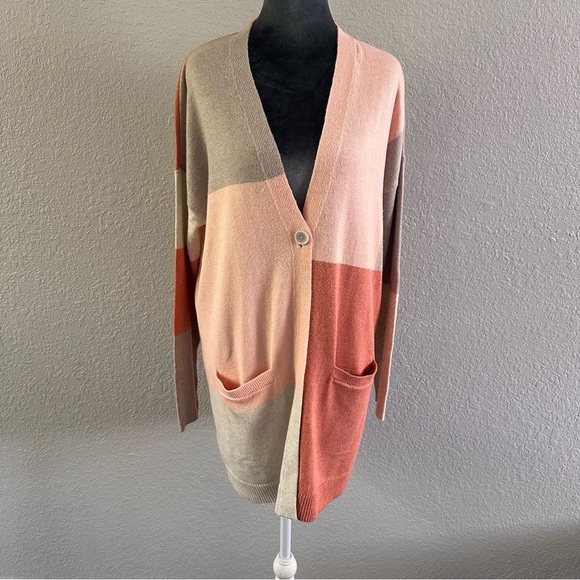 Pure Jill Sweaters - Pure Jill Color Block Cardigan Sweater – Size Small